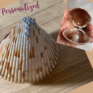 Proposal Seashell Ring Box, SeaShell Engagement ring box, Beach wedding ring box, Custom shell Ring box,Will you marry me Seashell
