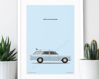 Ford Falcon Wagon Poster: Art Print (A3)