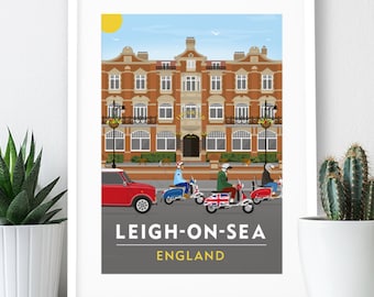 The Grand – Leigh-on-Sea Poster / A4 or A3 Print / England / Essex / Travel Poster / Vintage Print