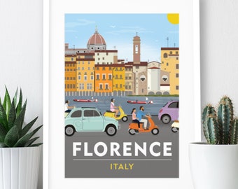 Florence – Italy Poster / A4 or A3 Print / Travel Poster / Vintage Print