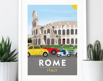 Rome – Italy Poster / A4 or A3 Print / Travel Poster / Vintage Print