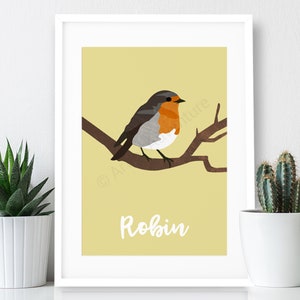 Robin Poster / A4 or A3 Print  / Animal Print / British Bird
