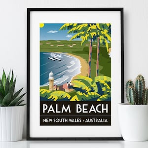Palm Beach – Australia Poster / A4 or A3 Print / Travel Poster / Vintage Print