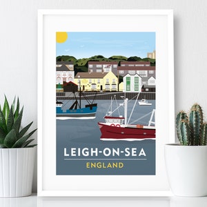 Old Leigh – Leigh-on-Sea Poster / A4 oder A3 Druck / England / Essex / Reise Poster / Vintage Print