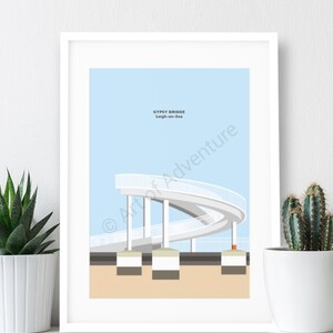 Póster de Gypsy Bridge – Leigh-on-Sea / Impresión A4 / Inglaterra / Essex / Póster de viaje / Impresión vintage