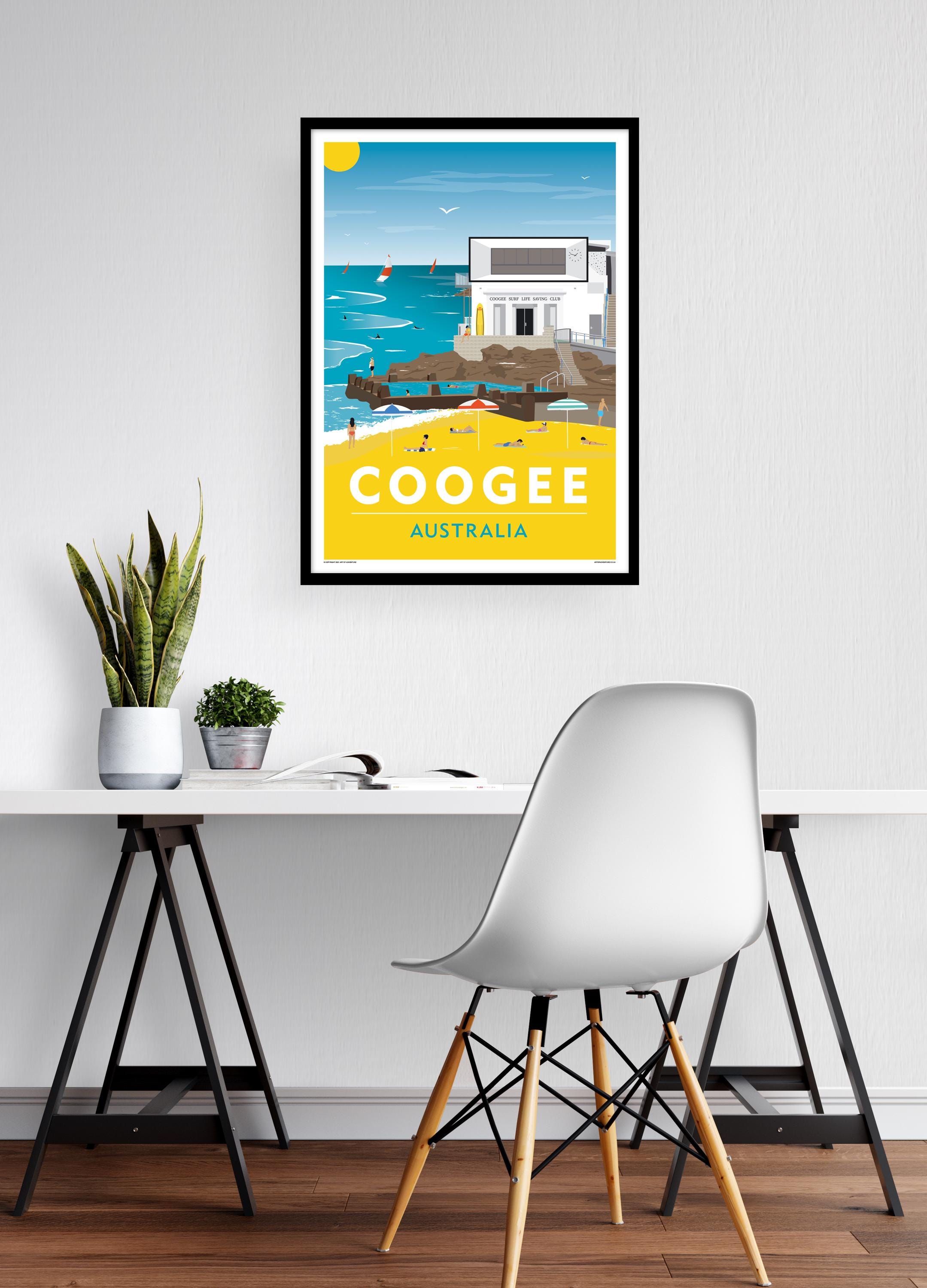 Coogee Beach, Australia Travel Poster: Art Print (A2, A1 or A0) - Etsy