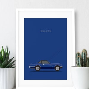 Triumph Spitfire Poster / A3 Print  / Car Poster / Car Print / Classic Car