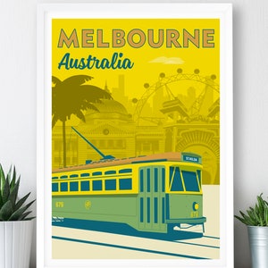 Melbourne – Large Poster / A2, A1, A0 Print / Travel Poster / Vintage Print