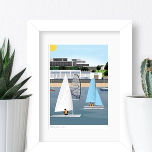 Westcliff Mini Print – Westcliff-on-Sea Poster / A5 Print / England / Essex / Travel Poster / Vintage Print