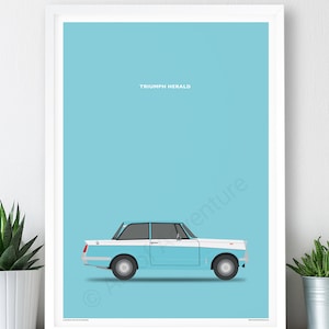 Triumph Herald Large Poster / A2, A1, A0 Print / Car Poster / Car Print / Classic Car