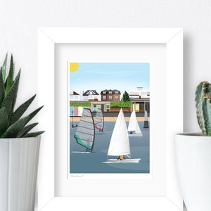 Chalkwell Mini Print – Chalkwell Poster / A5 Druck / England / Essex / Reise Poster / Vintage Print