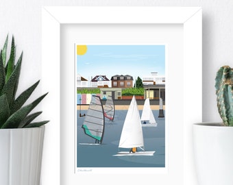 Chalkwell Mini Print – Chalkwell Poster / A5 Print / England / Essex / Travel Poster / Vintage Print