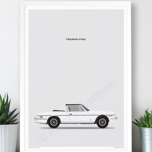 Triumph Stag Large Poster / A2, A1, A0 Print / Car Poster / Car Print / Classic Car