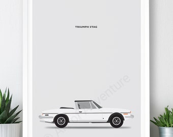 Triumph Stag Poster: Art Print (A2, A1 or A0)