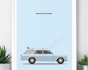 Ford Falcon Wagon Poster: Art Print (A2, A1 or A0)