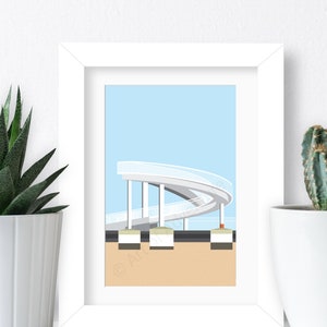 Mini impresión de Gypsy Bridge: póster de Leigh-on-Sea, impresión A5, Inglaterra, Essex, póster de viaje, impresión vintage