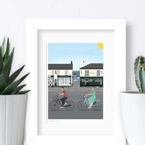 Mini impresión de High Street: póster de Leigh-on-Sea / impresión A5 / Inglaterra / Essex / póster de viaje / impresión vintage