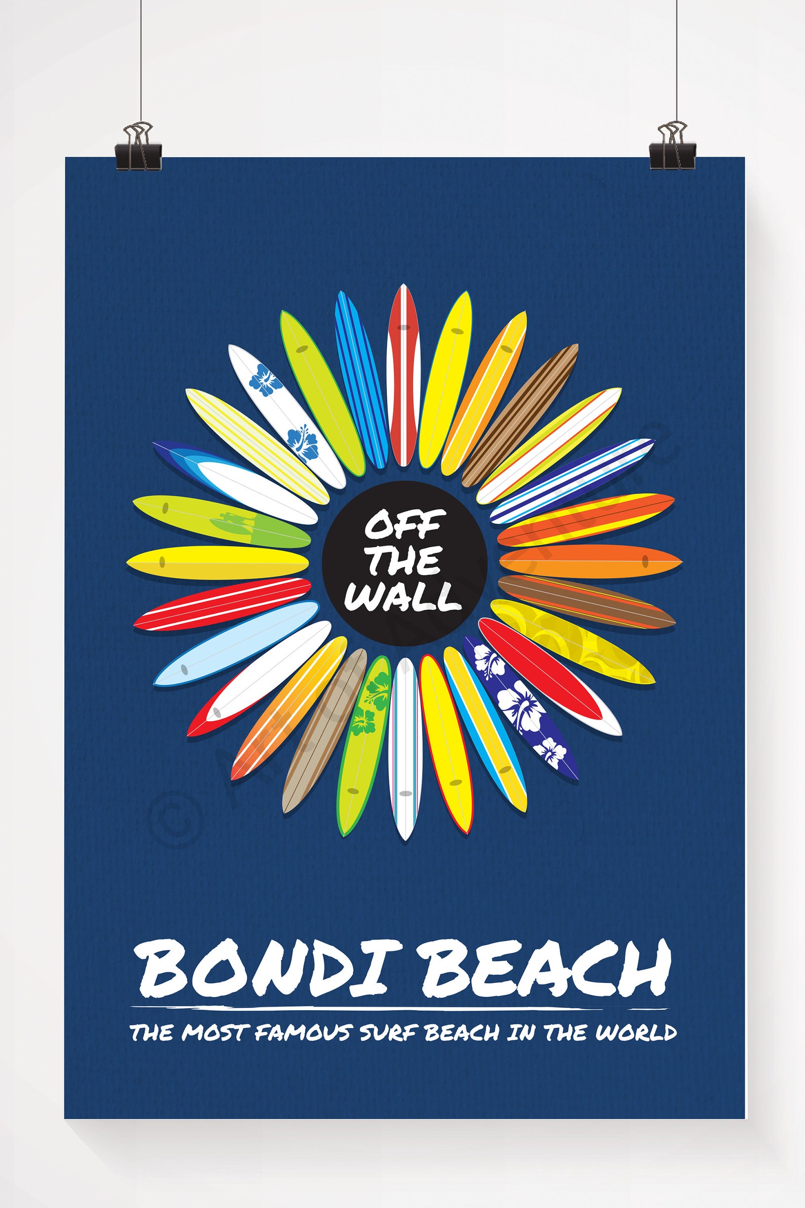 Surfboards Bondi Beach Poster / A3 Print / Australia / Etsy