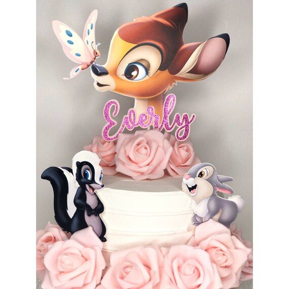 Personalized Bambi Cake Topper 3 Set Bambi Inspired Cake Etsy