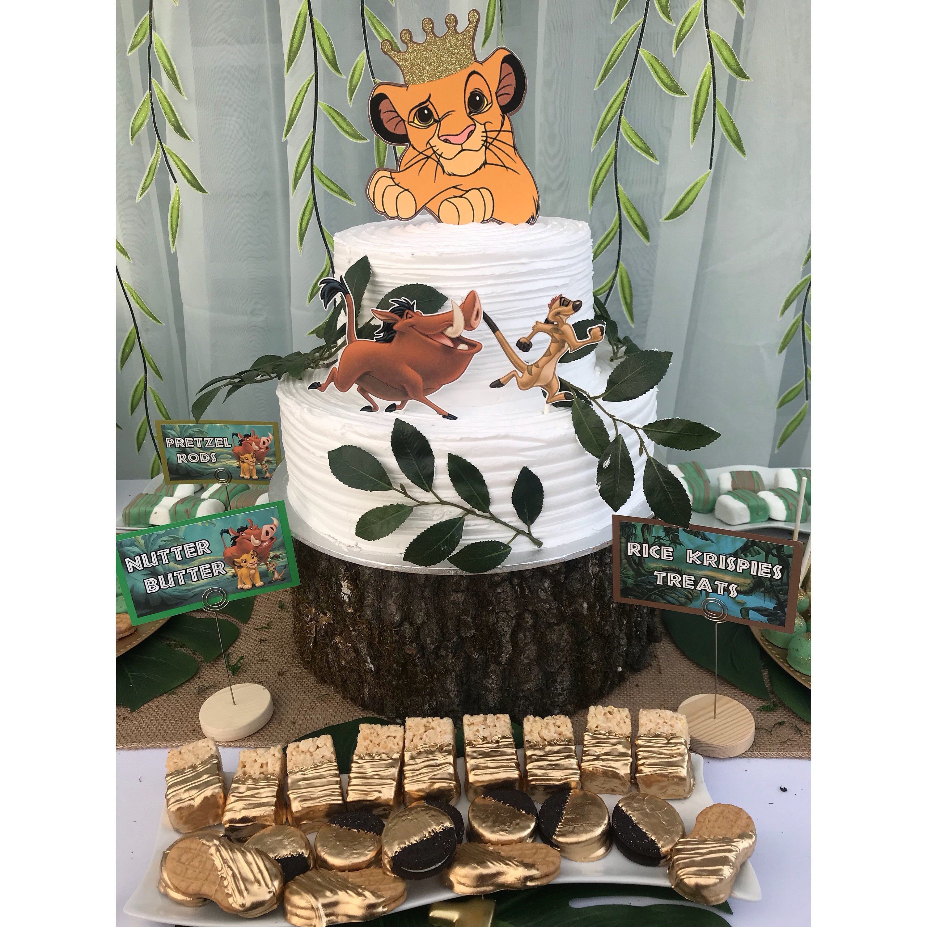 Lion King Cake Topper Set 3 Piece Etsy