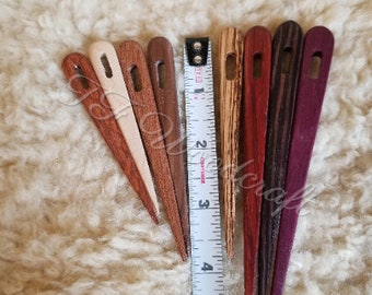 Wooden Nalbinding needles 3, 4 and 5 inch