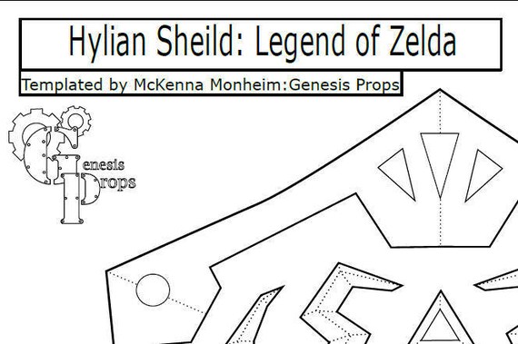 hylian shield template legend of zelda etsy