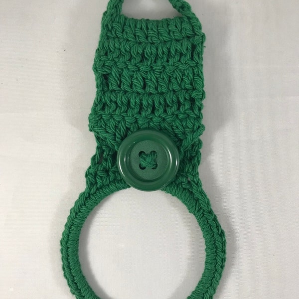 Towel Holder/green/hanging/hanging holder/washable/new/hang over oven handle/hang over knob/hanging loop/unbutton/