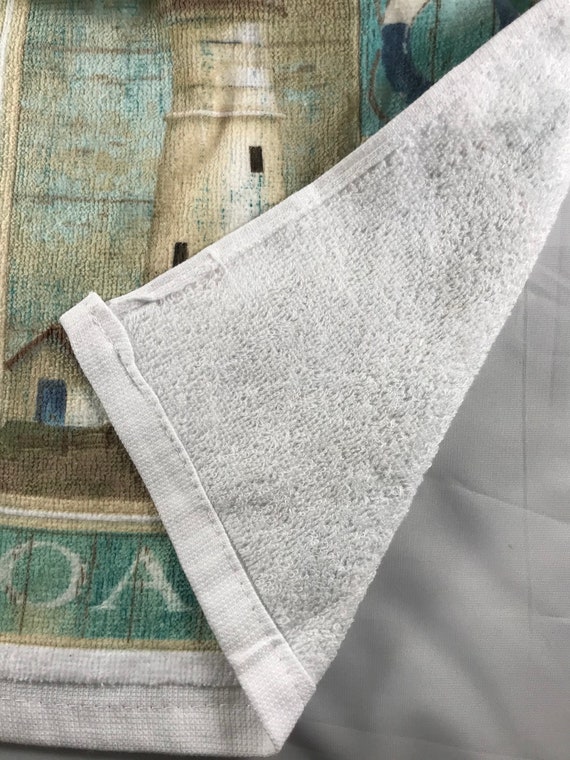 Lighthouse Coast Shells Beach Hanging Crochet Top Kitchen Towel