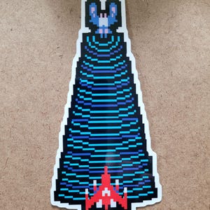 GALAGA 8 Bit Captured Starfighter Sticker