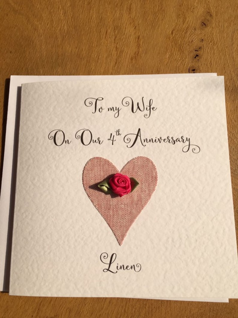 4th wedding anniversary linen four years wife anniversary
