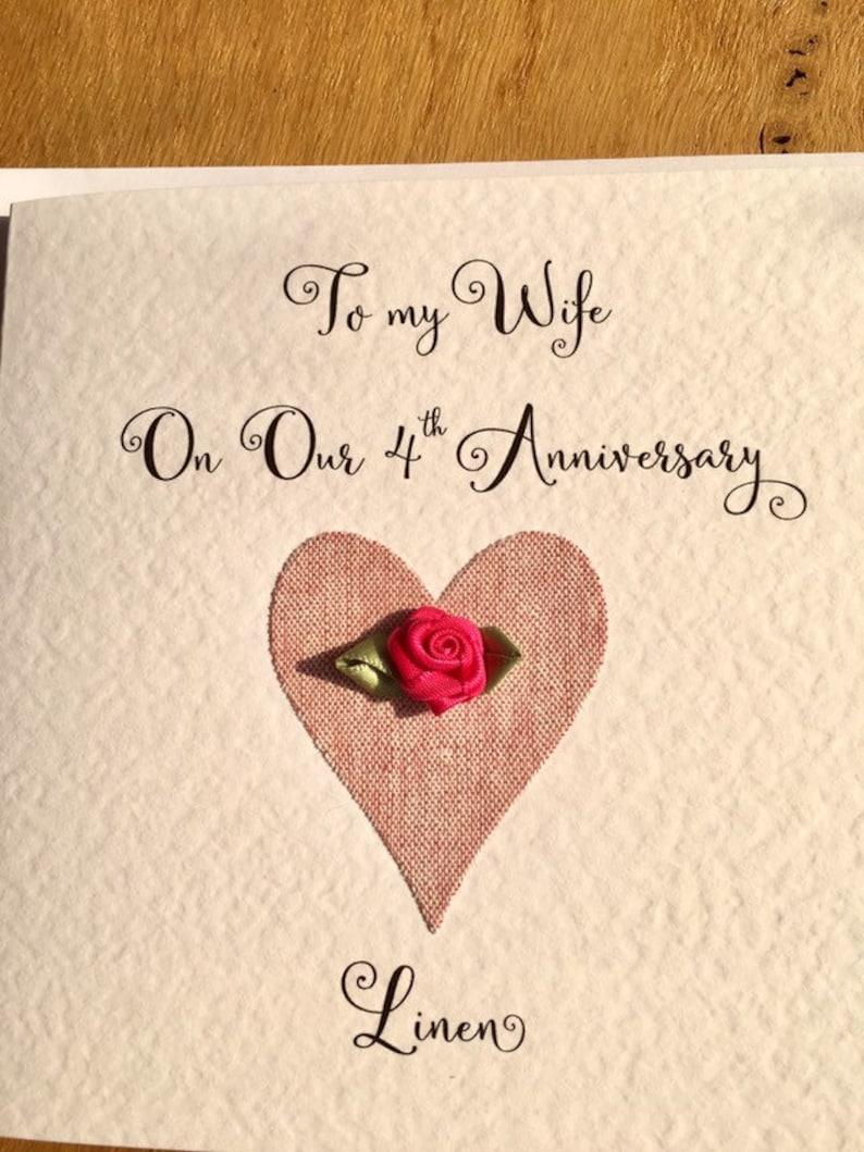 4th wedding anniversary linen four years wife anniversary