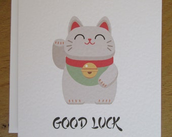 Good Luck Card - Lucky Cat - Maneki Neko