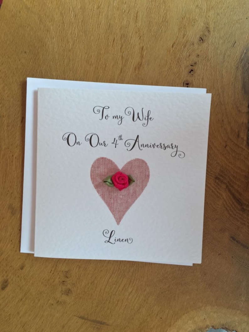 4th wedding anniversary linen four years wife anniversary
