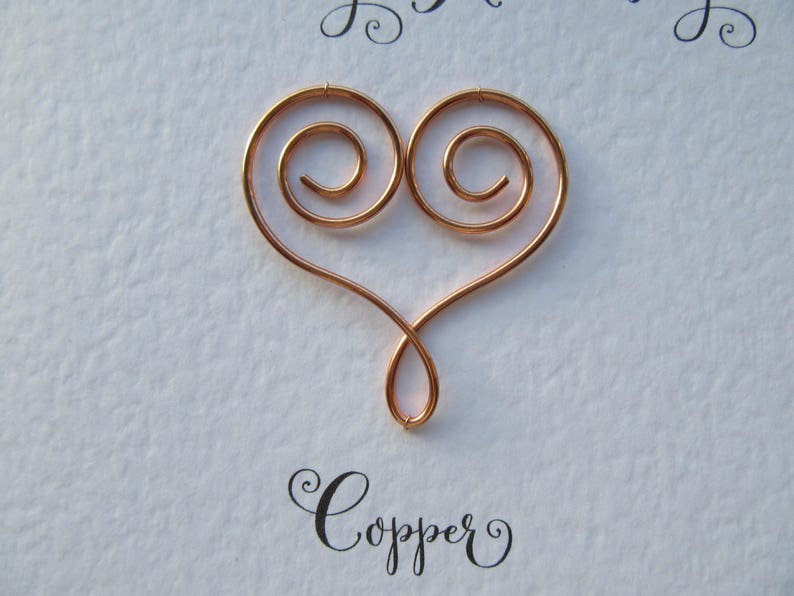 7th anniversary card copper 7 wedding anniversary card traditional handmade gift image 3