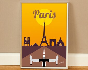 Paris Frankreich Bike Poster