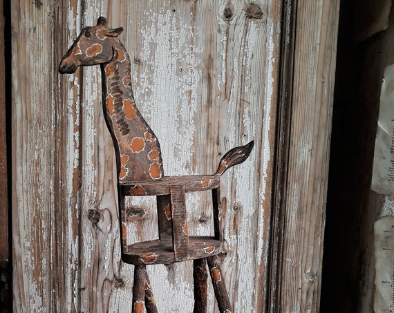Giraffa in legno
