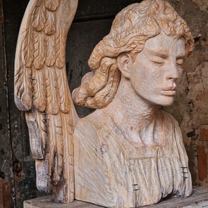 Arcangelo Raffaele, scultura in legno image 6