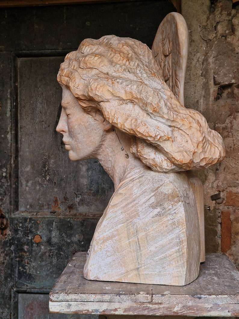 Arcangelo Raffaele, scultura in legno image 3