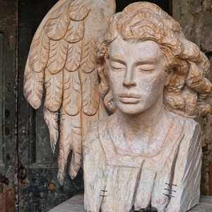 Arcangelo Raffaele, scultura in legno image 7
