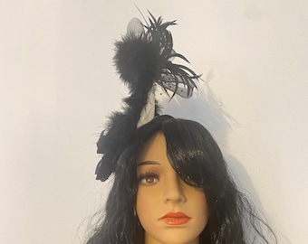 Black Handmade Gothic Fascinator One Off