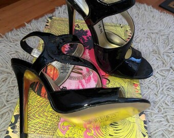 versace neon heels