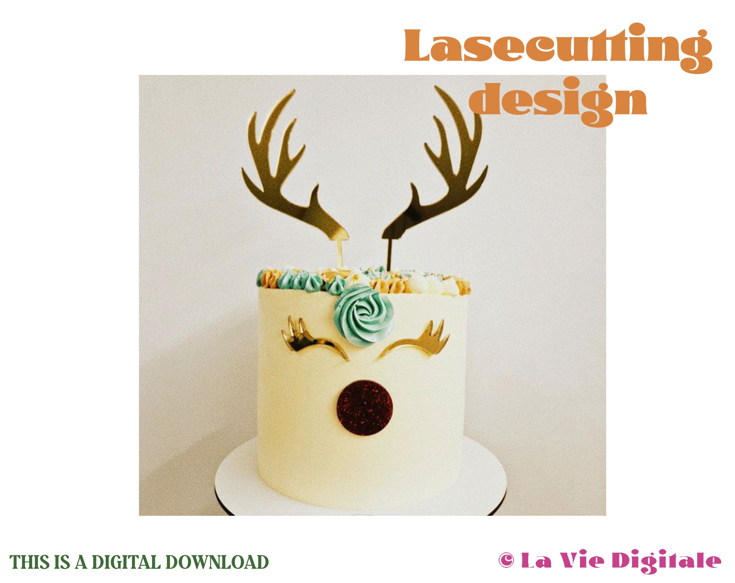 Ciervos de topper de pastel - Etsy México, image size:2470x1960