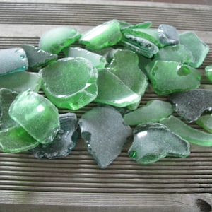 Masse echten Meer Glas Extra große Smaragd Meer Glas Wald grün Strand Glas Masse 33 Stück Strand Glasschmuck Versorgung