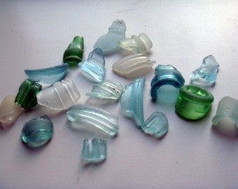 Sea glass 20pcs bottle jars sea glass lips Genuine Baltic Sea Glass mint glass emerald glass aqua blue glass clear glass Beach Glass