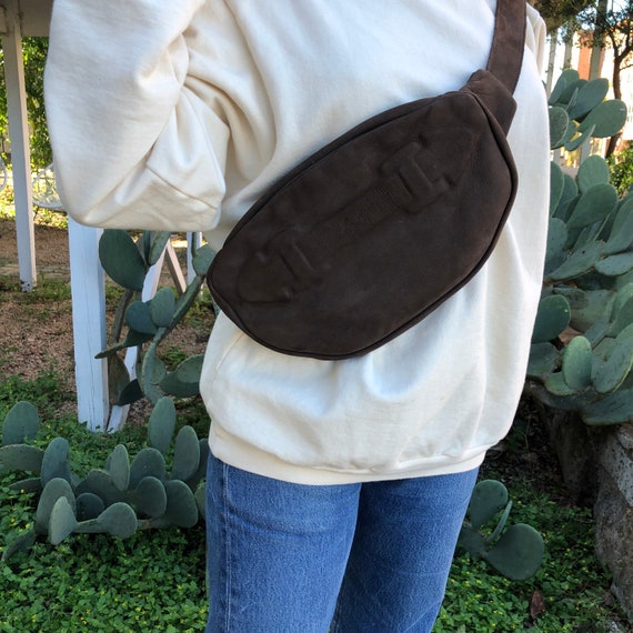 Dark Brown Leather Belt Bag with Brass Buckle Leather Belt Bag Brown - Medieval Belt Bag - Fantasy Belt  main image 4