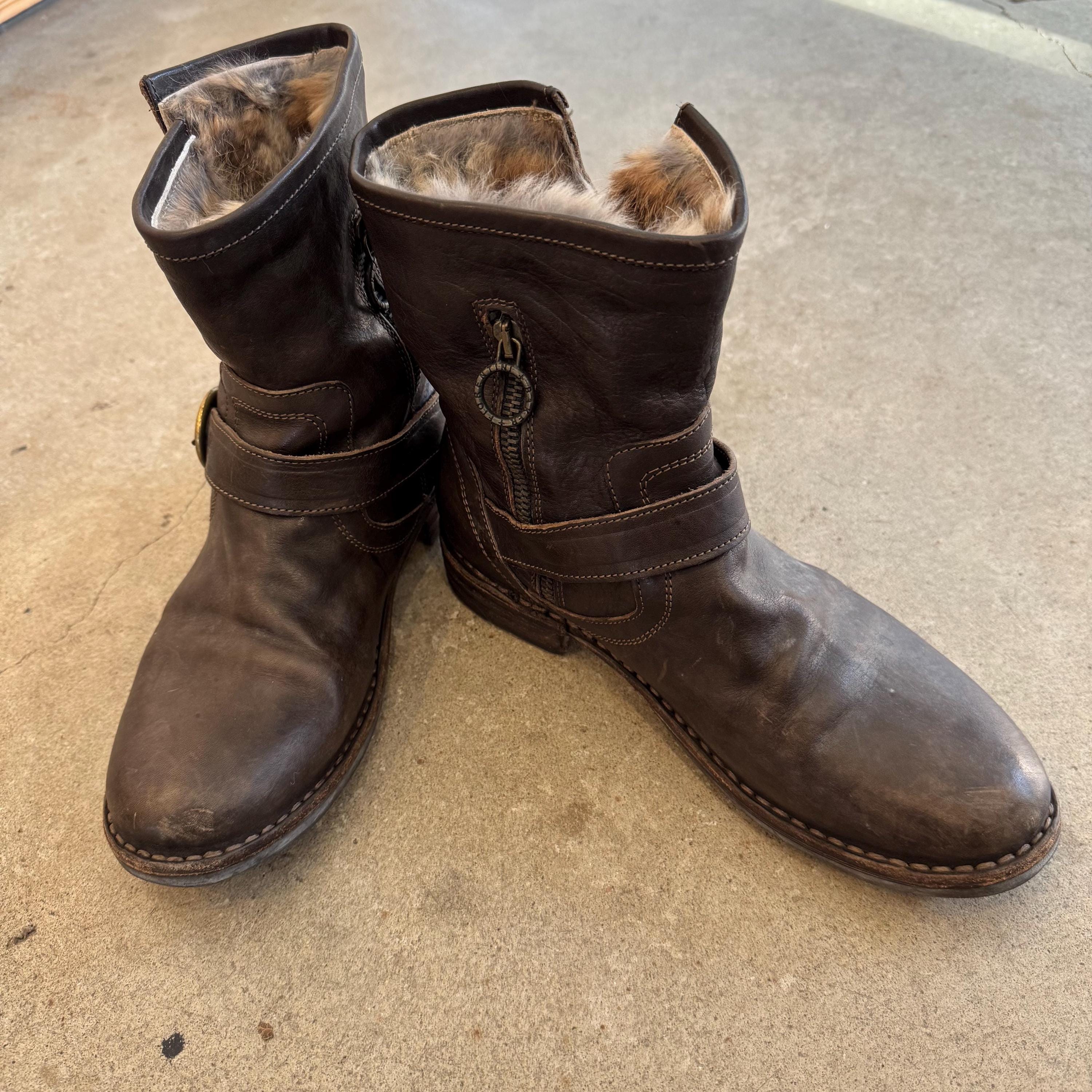 Black Leather Boots Fiorentini And Baker Motorcycle Boots