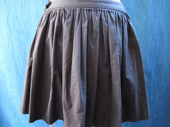 Wyeth Black Cotton Pleated Mini Skirt with Black … - image 1