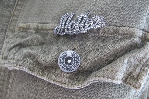 MOTHER Rhinestone Pin Vintage Sterling Silver - image 2