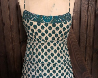 Juicy Couture Vintage BoHo Print Maxi Dress Size 6