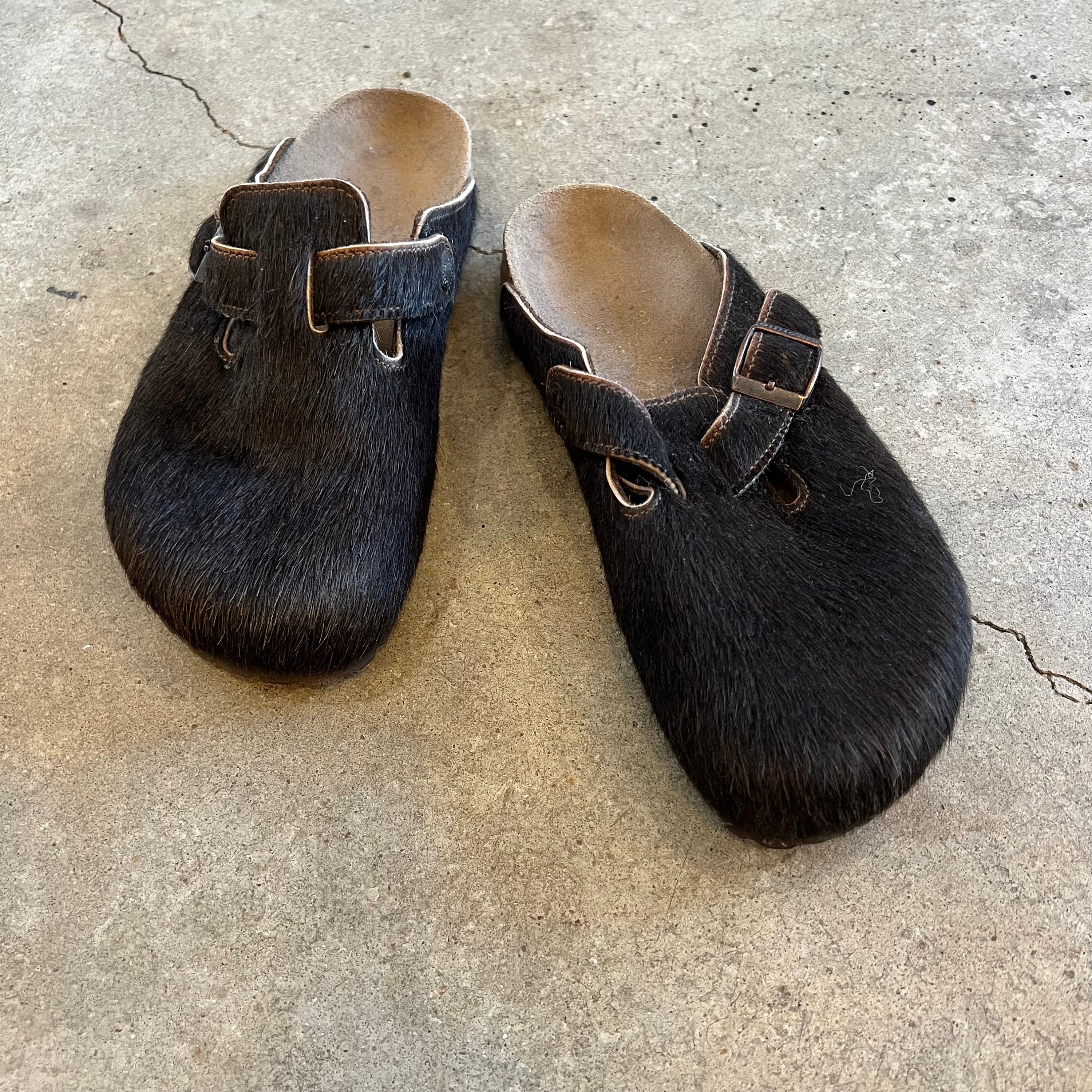 Papillio by Birkenstock Vintage Pony Hair Boston Clog Brown 38 Etsy